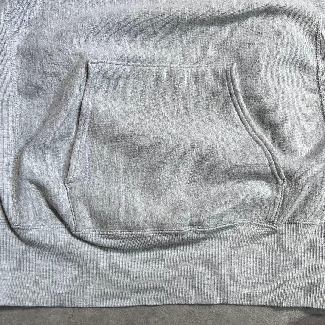 【極美品】90sヴィンテージ チャンピオンリバースウィーブパーカー目なしグレーM