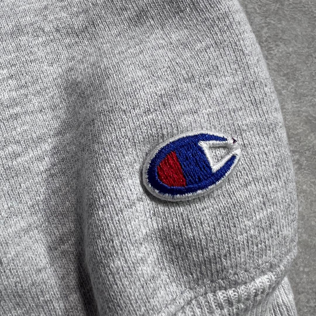 【極美品】90sヴィンテージ チャンピオンリバースウィーブパーカー目なしグレーM