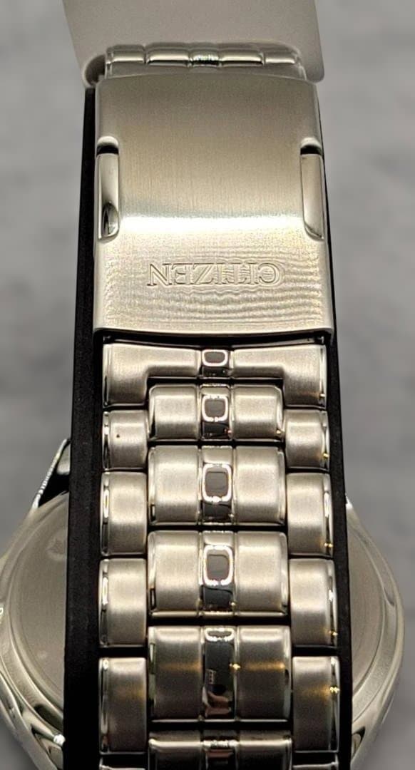 CITIZEN Eco-Drive ブラック ステンレス 電波時計　美品