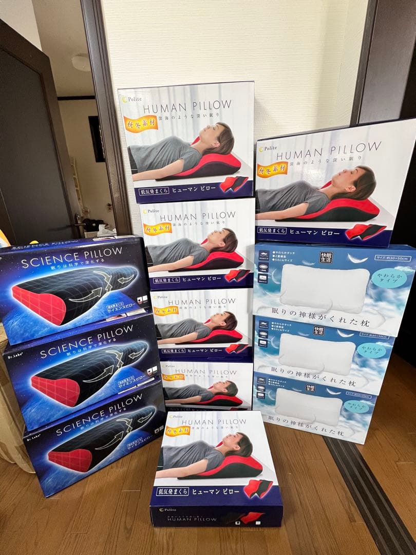 【12個】低反発枕 ヒューマン ピロー サイエンスピロー 眠りの神様がくれた枕