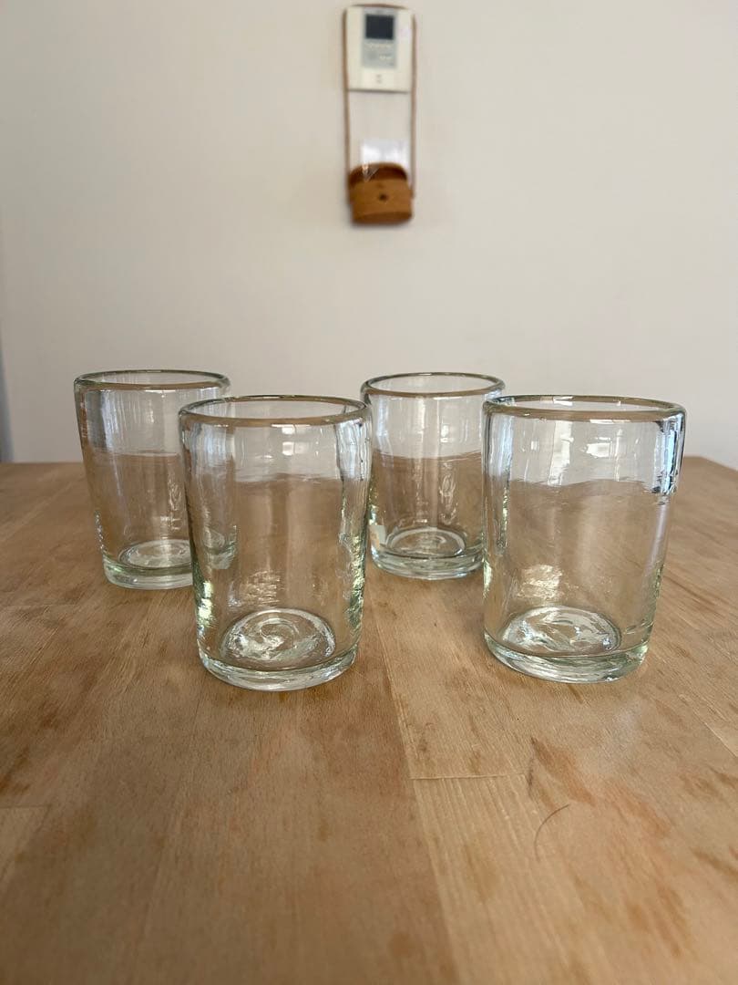【民藝】沖縄再生ガラス　奥原硝子製造所　グラス4個セット