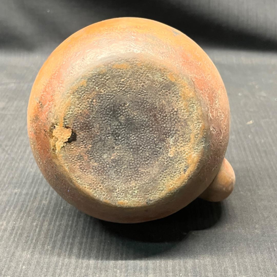 ▽Eb右1106 龍文堂造 銅製 急須 鶴 梅摘み 湯沸 煎茶道具 茶器