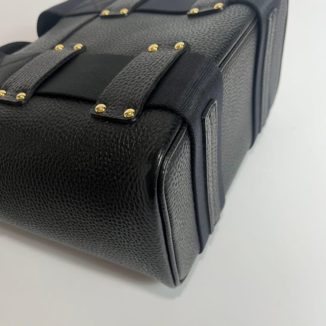 未使用級　A.D.M.J . デイリー　トートバッグ　レザー　ブラック　黒