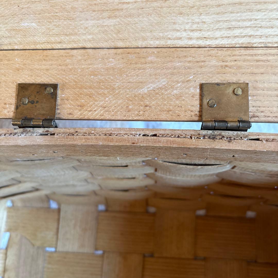 バスケットビル　ルピナスステンシル柄　ピクニックバスケット　USA製