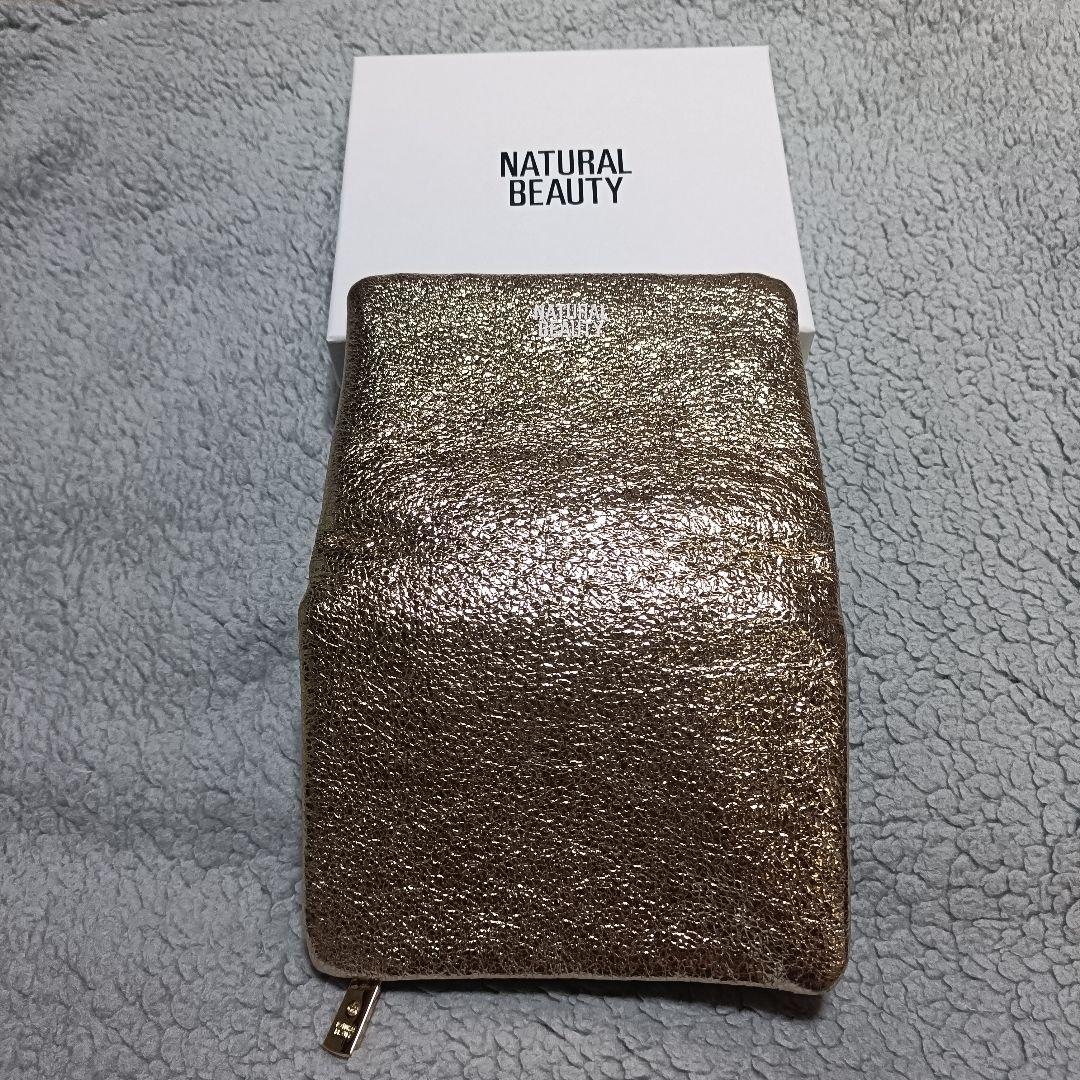 ★新品★NATURAL BEAUTY ゴールド 二つ折り財布