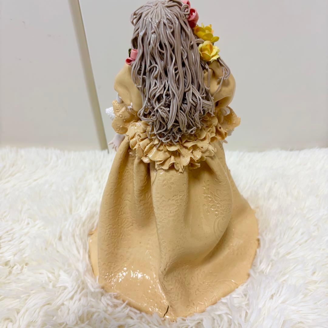 【希少】レースドール ロマンドール 陶器人形 置物 焼き物 ハンドメイド