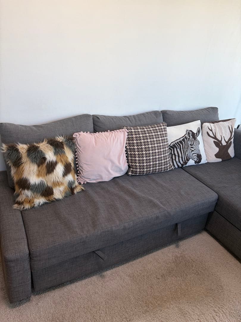 引き取り限定　IKEA フリーヘーテンソファベッド　おまけ付き