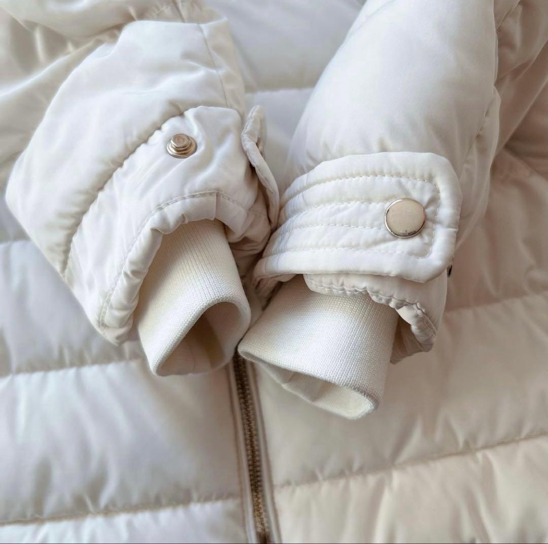 S*》様 【美品】ZARA ザラ ファー付きダウンジャケット Ｌ白 ウエストシェ