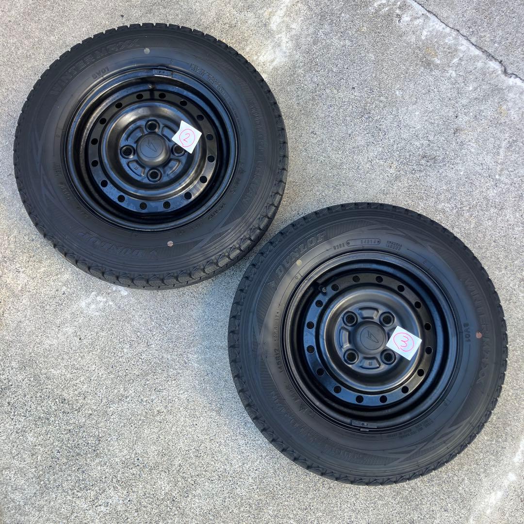 ２本売り12インチ スタッドレスタイヤ 日本製145R12 80 LT貨物用