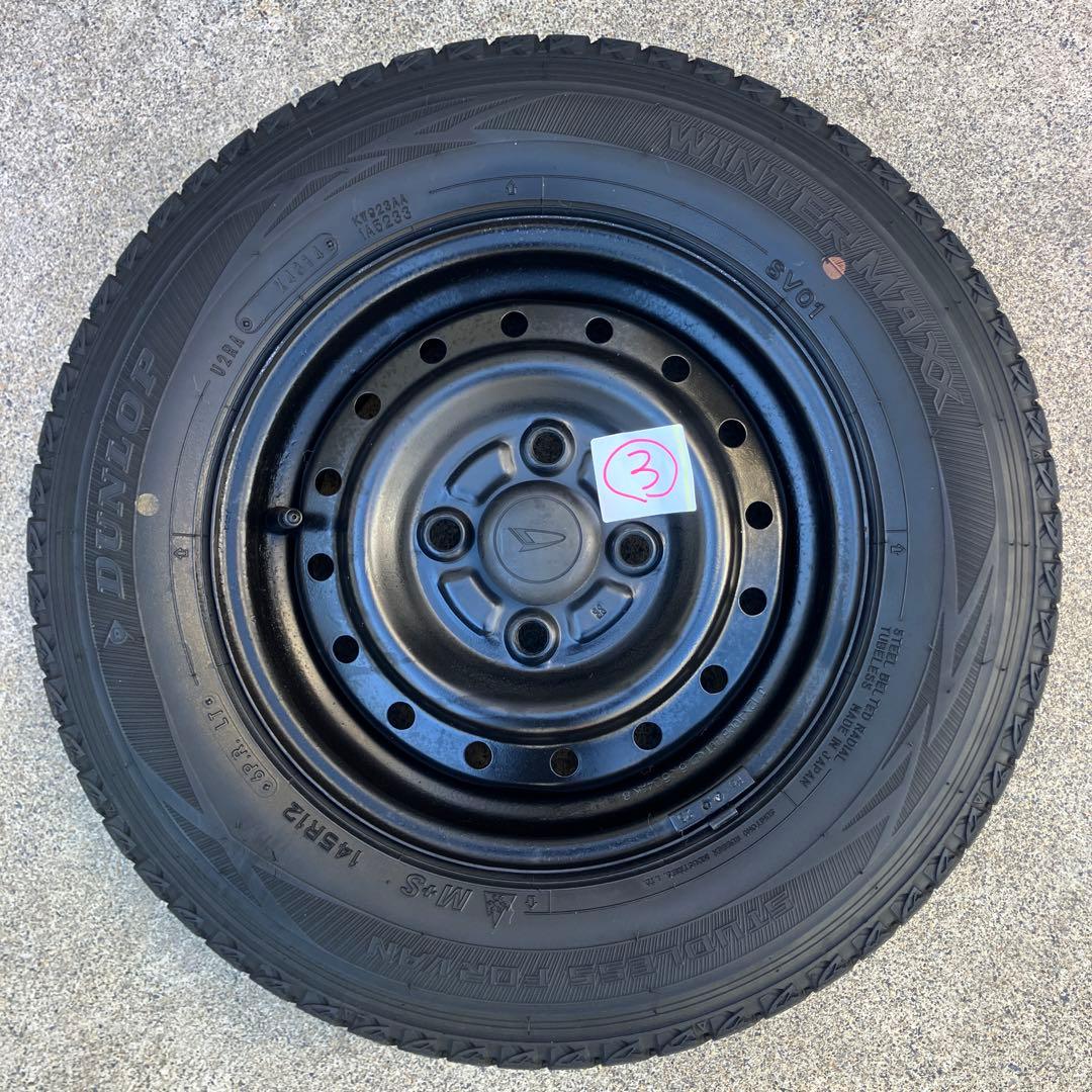 ２本売り12インチ スタッドレスタイヤ 日本製145R12 80 LT貨物用