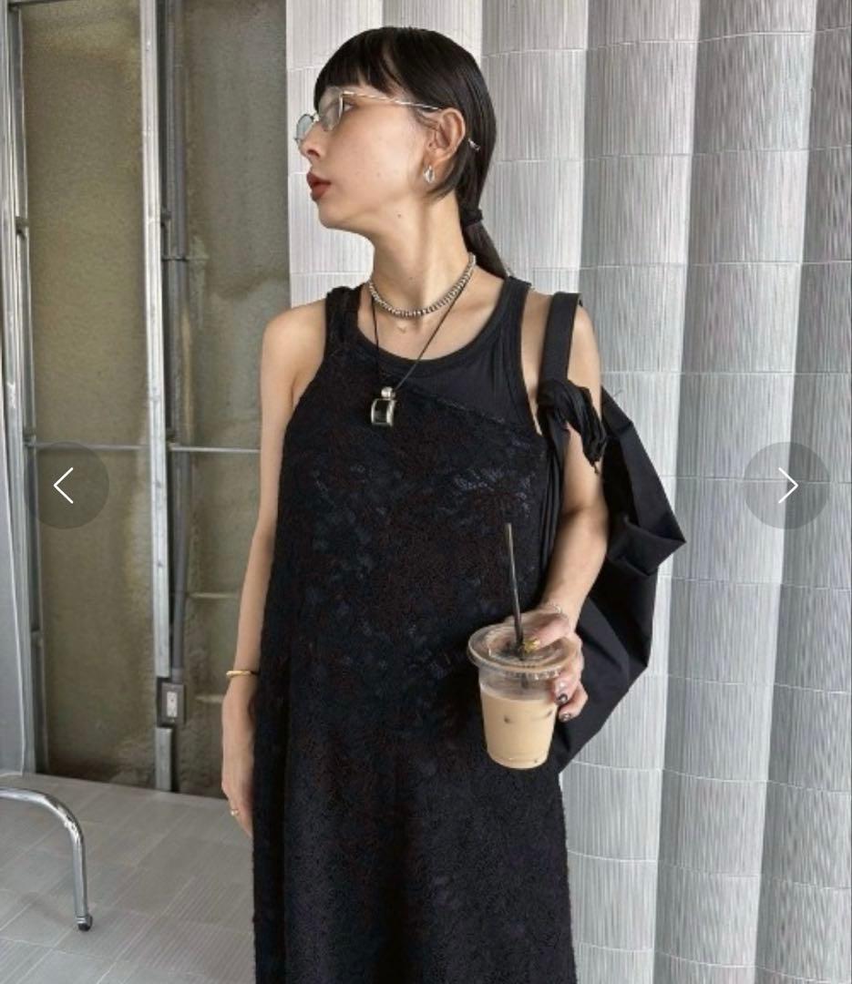 サロペット・オーバーオール・オールインワン AMERI ONE SHOULDER LACE FLARE ROMPERS M