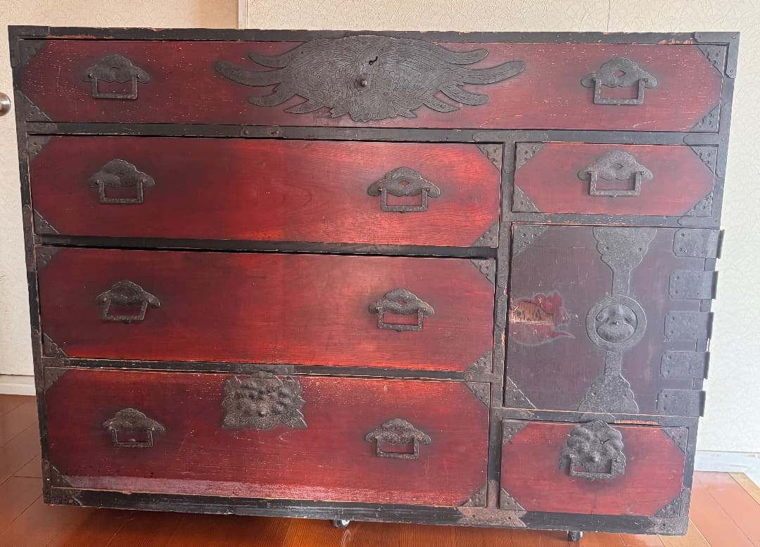 仙台箪笥　伝統工芸品　アンティーク　古道具　和箪笥　キャビネット　仙台ダンス