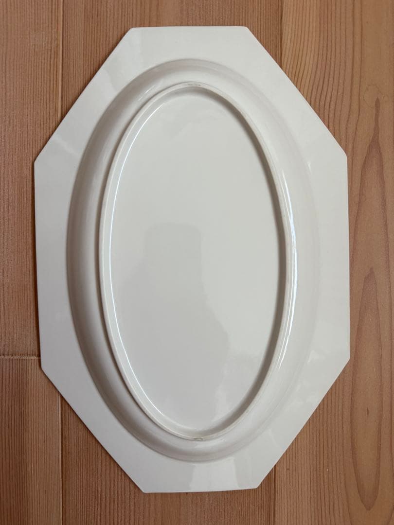 新品未使用　石川隆児 さん　貫入&ホワイト　オーバルオクトゴナル　プレート 2枚