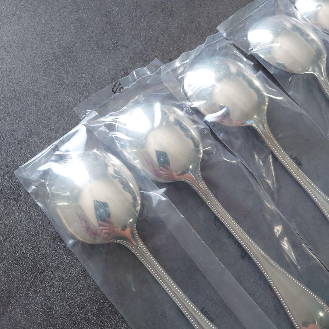 クリストフル パール 未開封 コンソメスプーン 6点