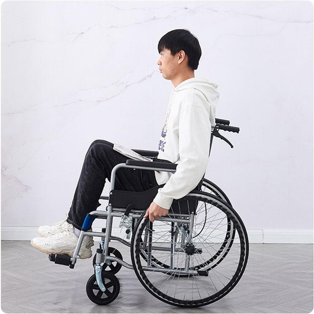 車椅子コンパクト自走介助 車いす 折りたたみ 介助式車椅子 簡易トイレチェック柄