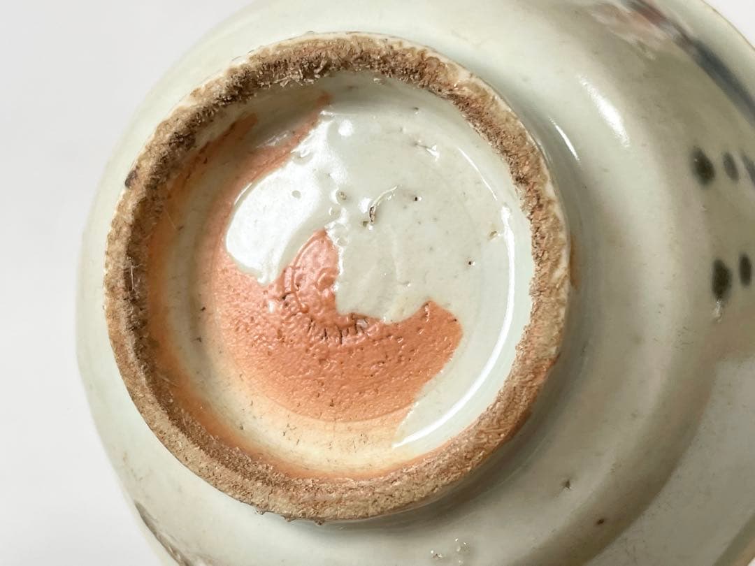 アンティーク　骨董　中国骨董　染付　海あがり　小碗　盃　カップ　古染付　明染付