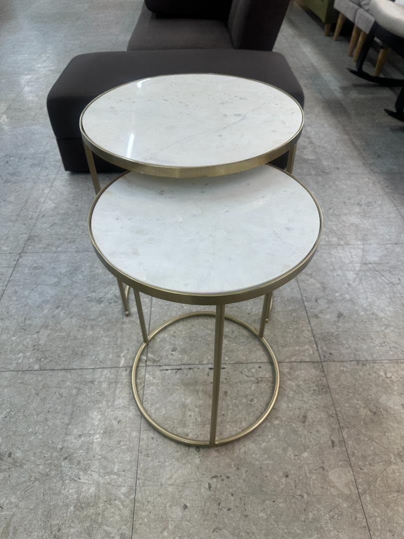 ZARA  ネストテーブル 大理石 ゴールド