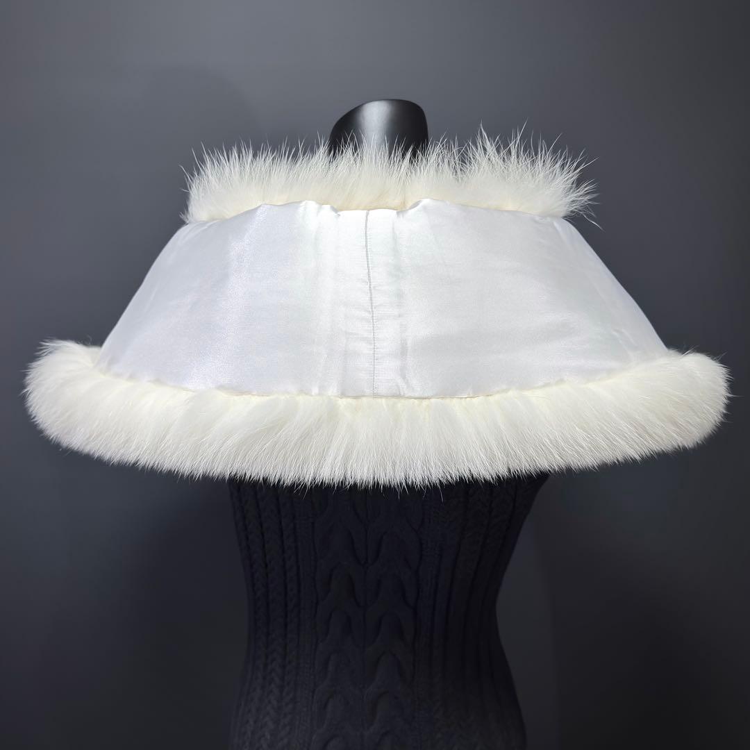 【白華】SAGA FURS サガファー ファーショール ホワイトフォックス 雪凛