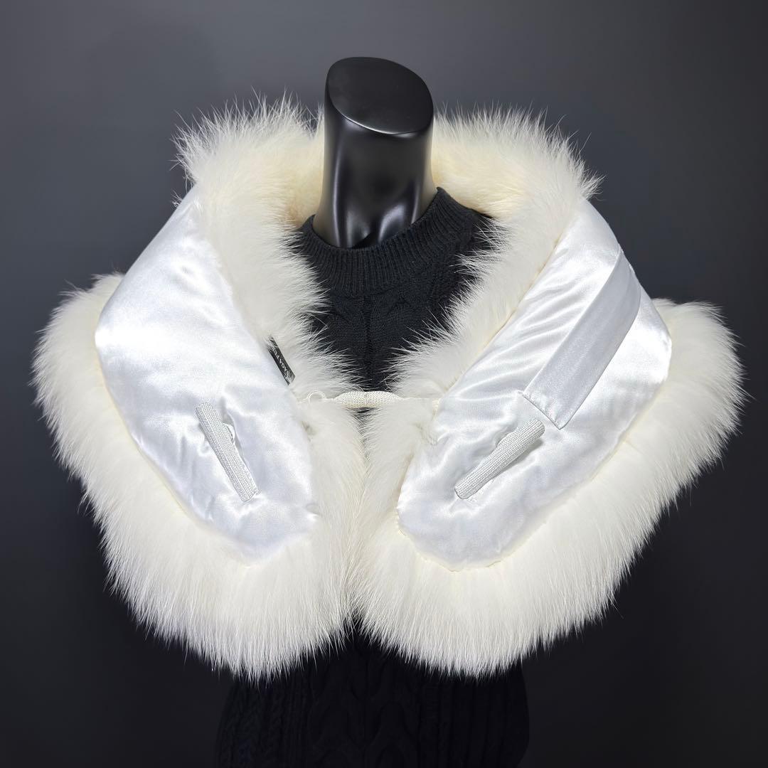 【白華】SAGA FURS サガファー ファーショール ホワイトフォックス 雪凛