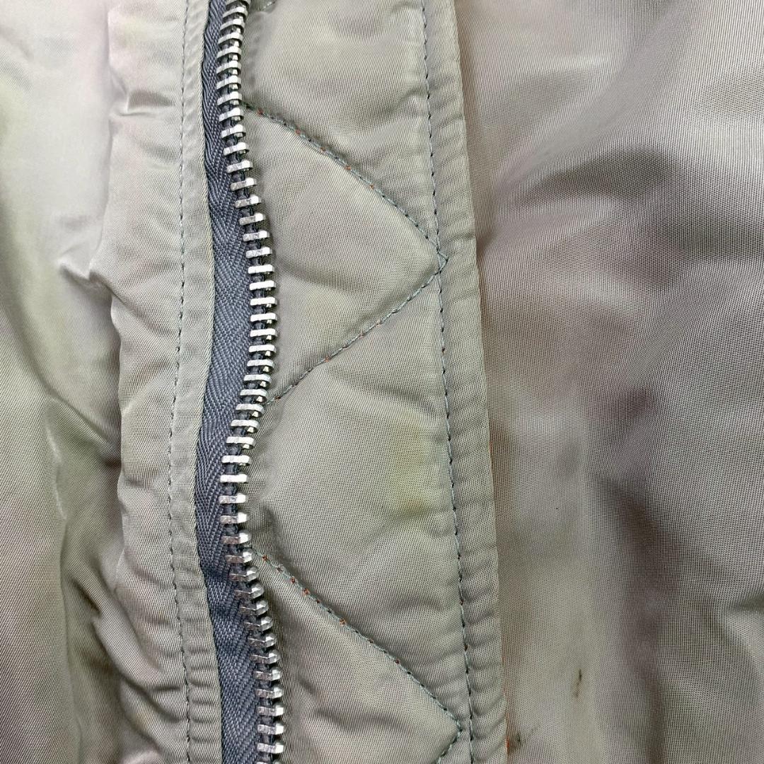 希少カラー★ 90s USA製 ALPHA MA-1 シルバー XL　D924