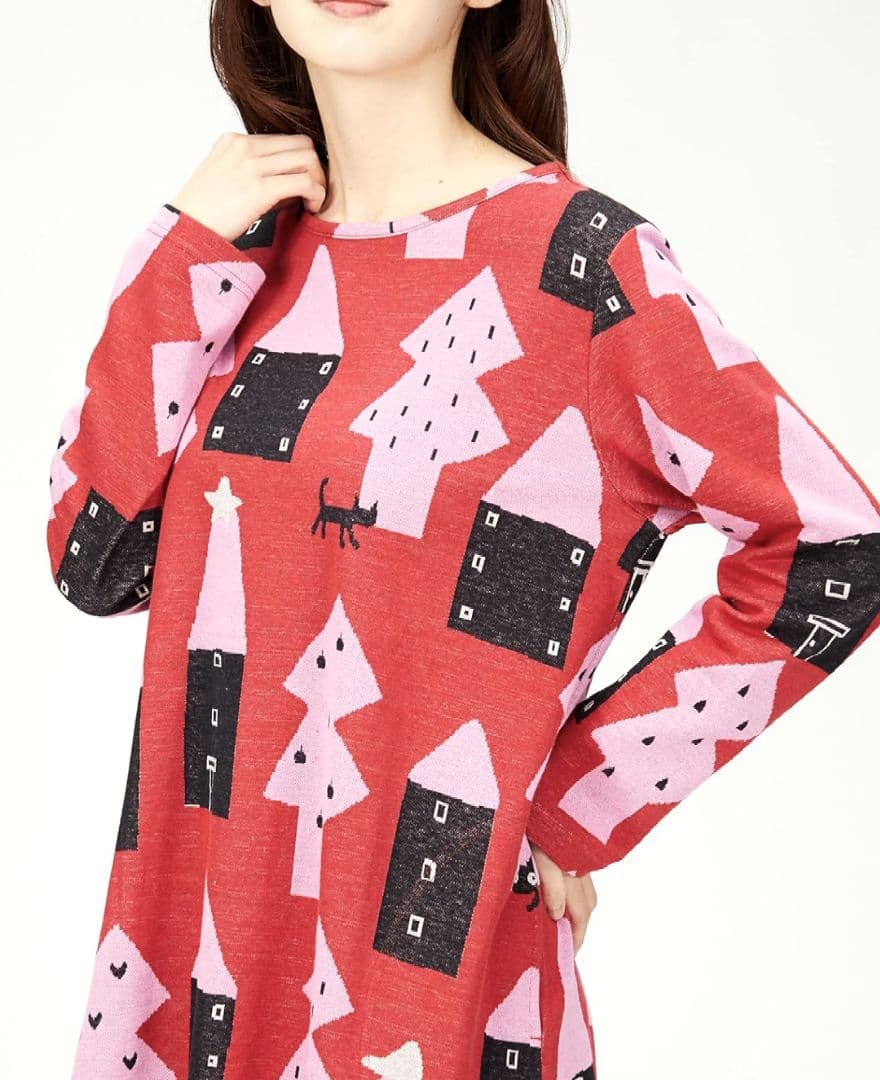 新品タグ付き　高級 マタノアツコ　パジャマ ルームウェア 迷子 赤 M