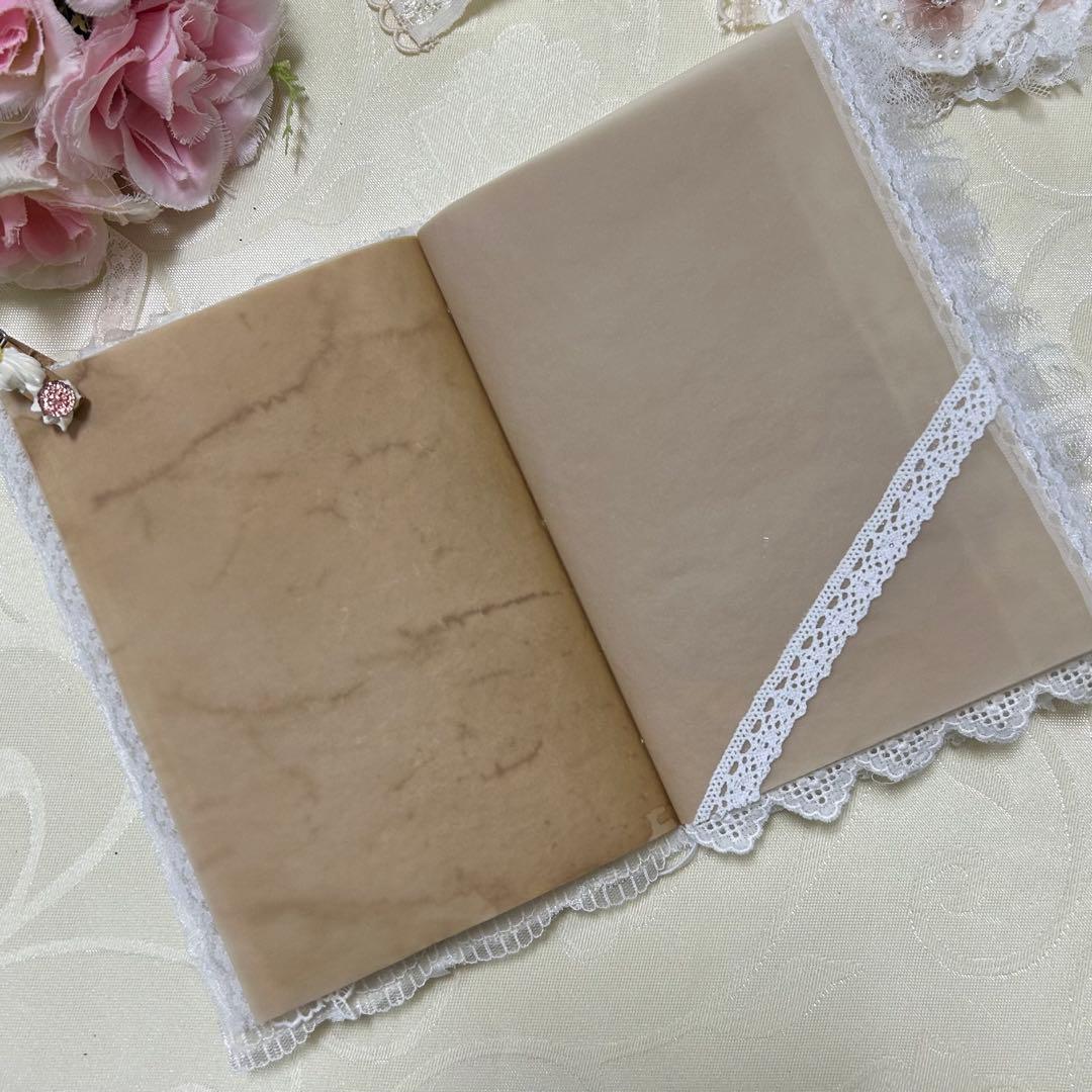 レースのトレペジャーナル&レター風ケース♡ コラージュ素材おすそ分け入