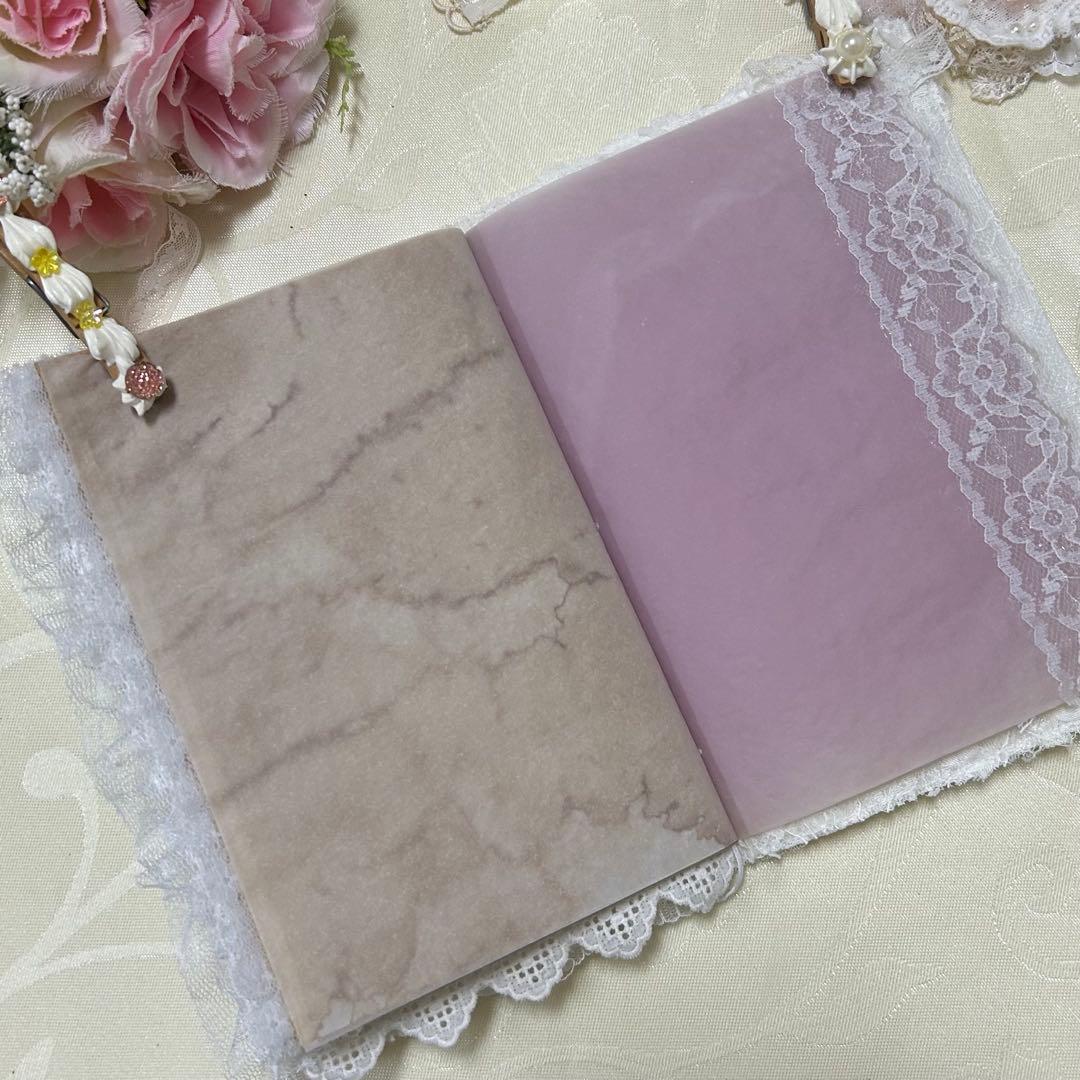 レースのトレペジャーナル&レター風ケース♡ コラージュ素材おすそ分け入