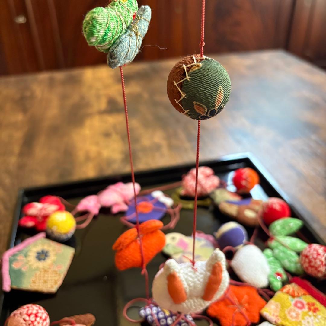 ひめ吊し雛材料 豆針山まとめて！手作り 縮緬　江戸縮　アンティーク