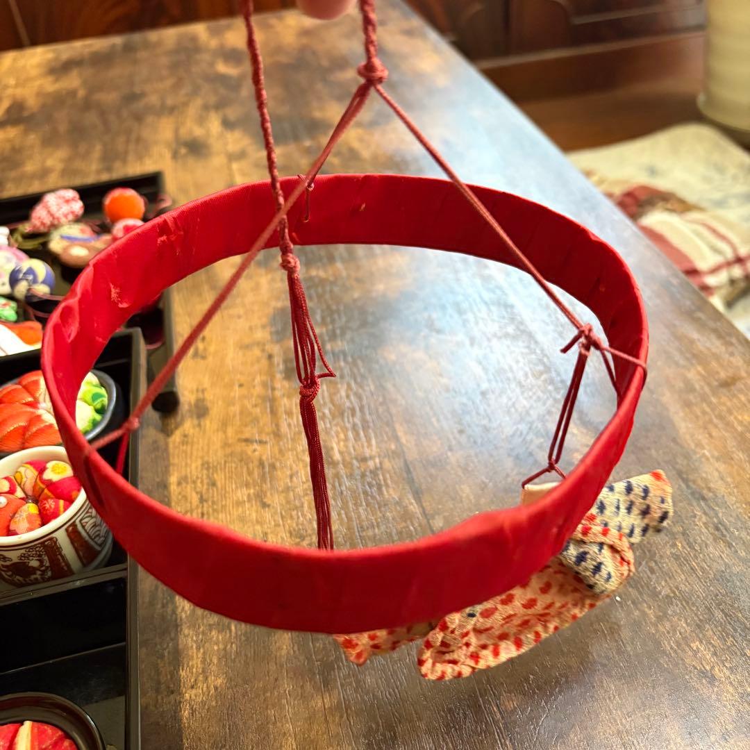 ひめ吊し雛材料 豆針山まとめて！手作り 縮緬　江戸縮　アンティーク