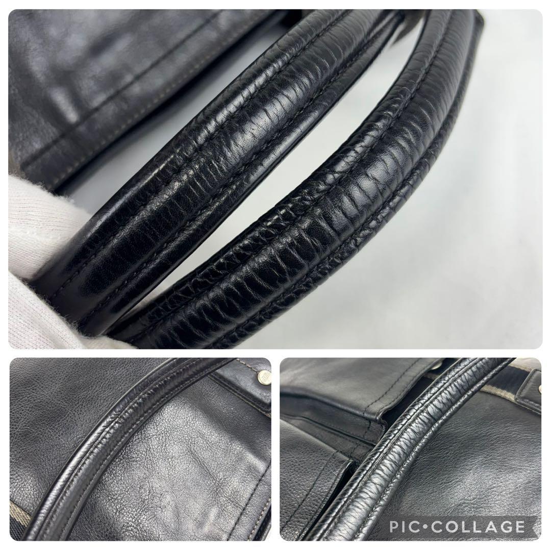 COACH レザー 2wayトートバッグ F70558 ブラック