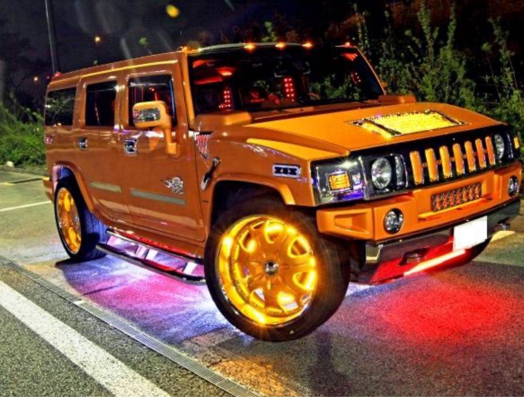 ハマー　H2 ホイール　LED取付キット　専用ステー　フロント　リア　セット