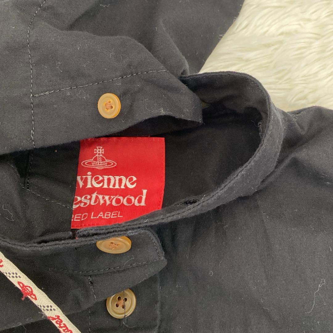 ヴィヴィアンウエストウッド ビッグストライプフーディーシャツドレス ボーダー