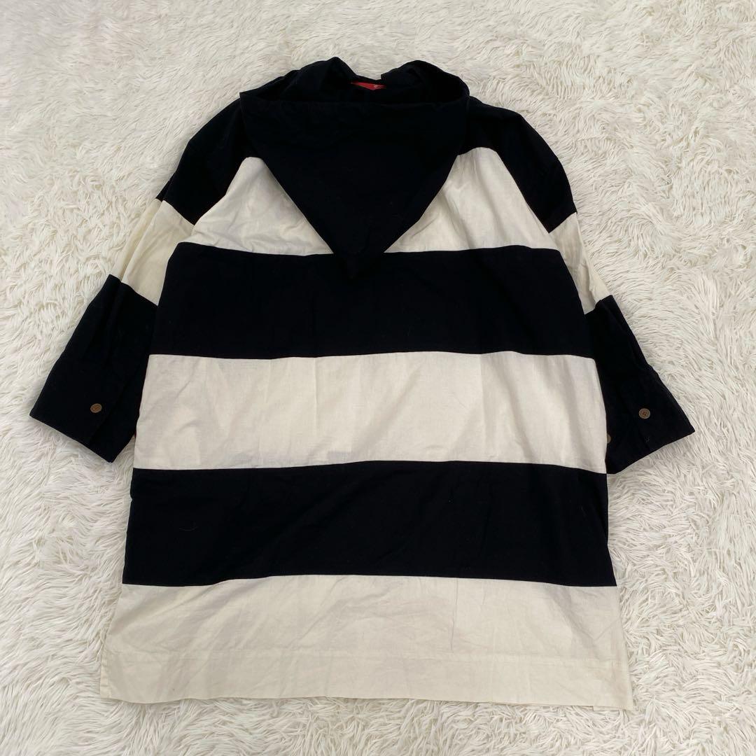 ヴィヴィアンウエストウッド ビッグストライプフーディーシャツドレス ボーダー