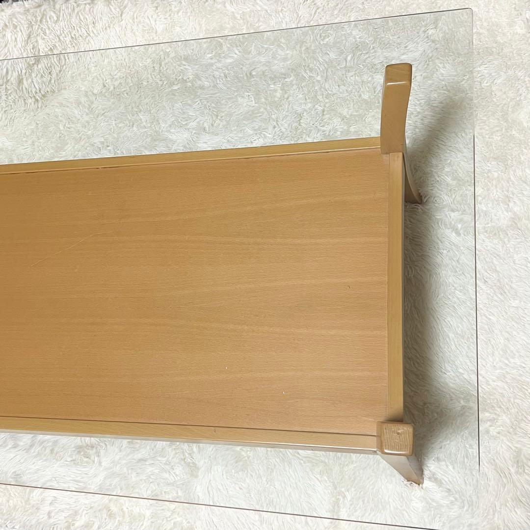 【良品】 ガラステーブル　ローテーブル 120 × 70 × 41 カリガリス