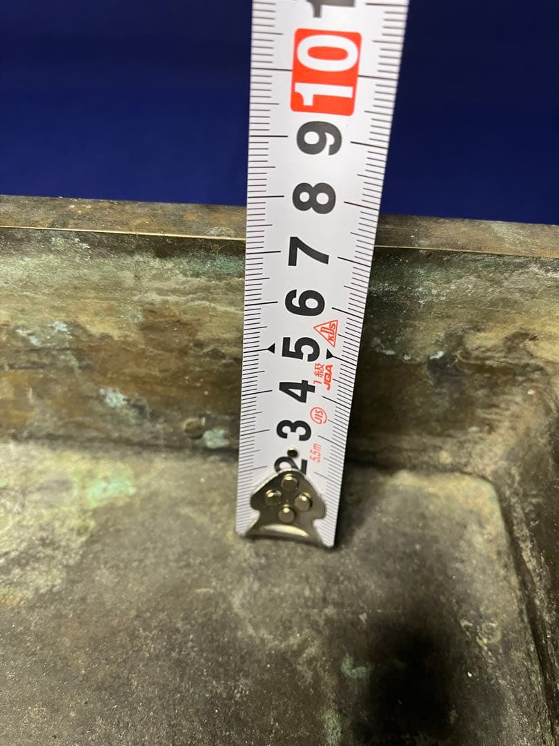 水盤　花器　約3キロ　古銅　真鍮　中国古美術　骨董