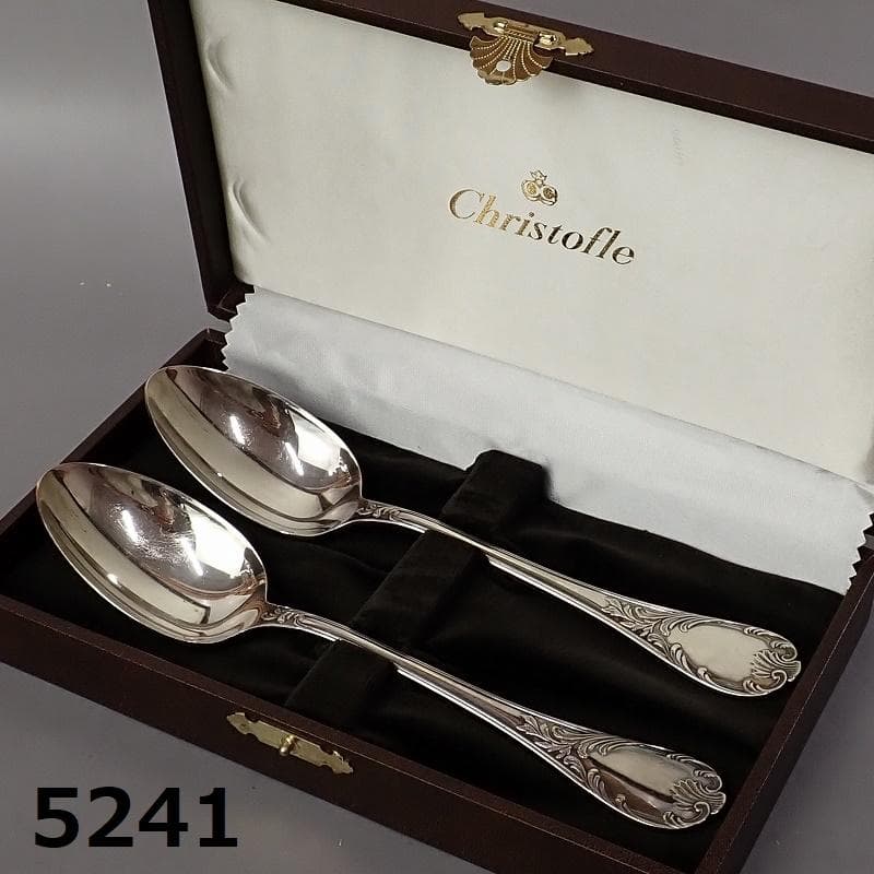 RU-5241　クリストフル　シルバー　マルリーテーブルスプーン　20.5㎝ペア