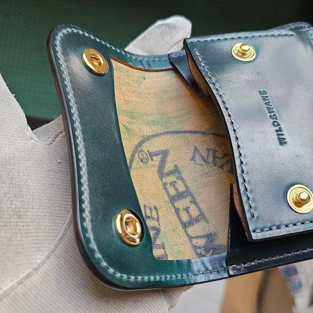 新品 ワイルドスワンズ フル シェルコードバン グリーン Cordovan 革