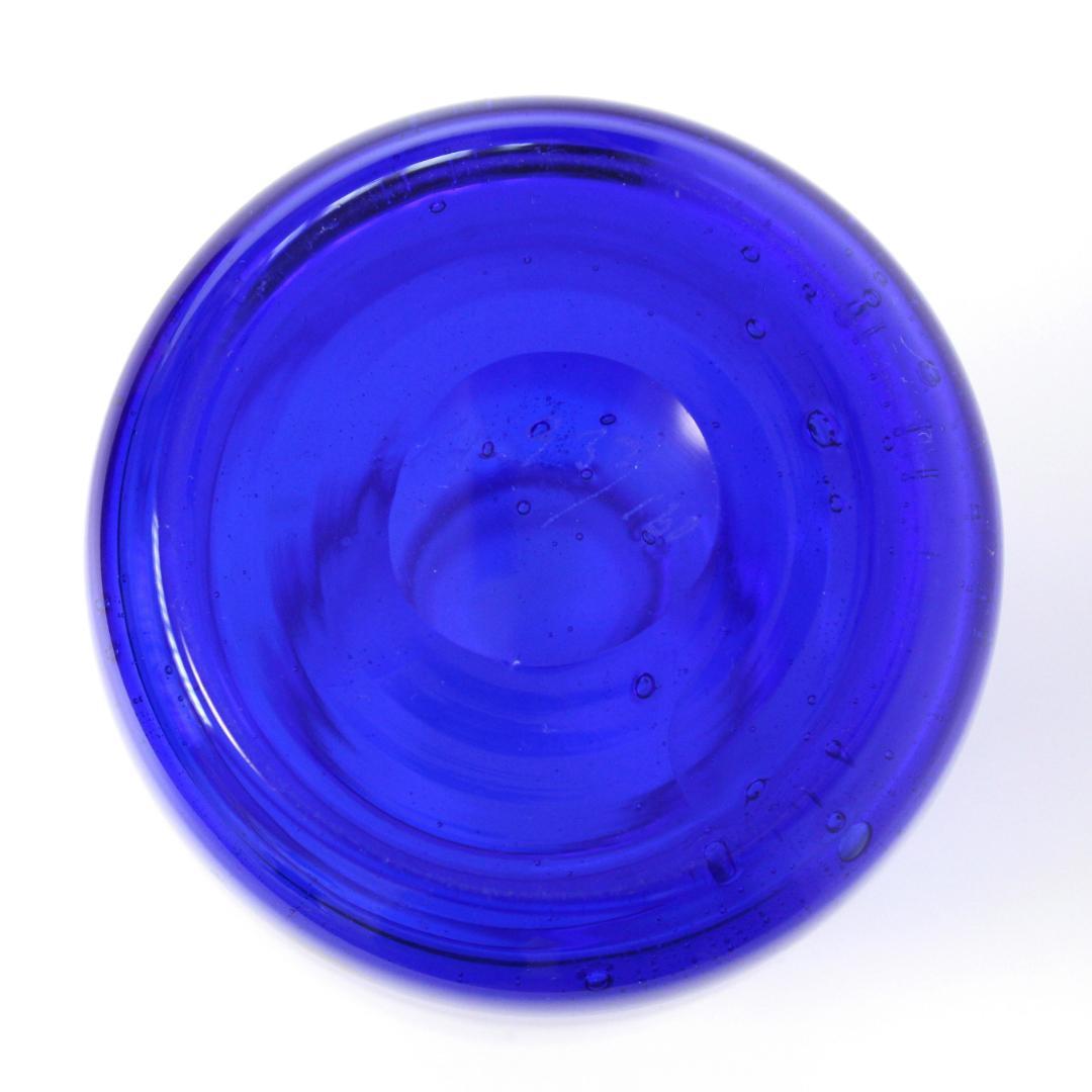 【サイン入り】エリックホグラン　Erik Hoglund　ブルー 花器花瓶　北欧