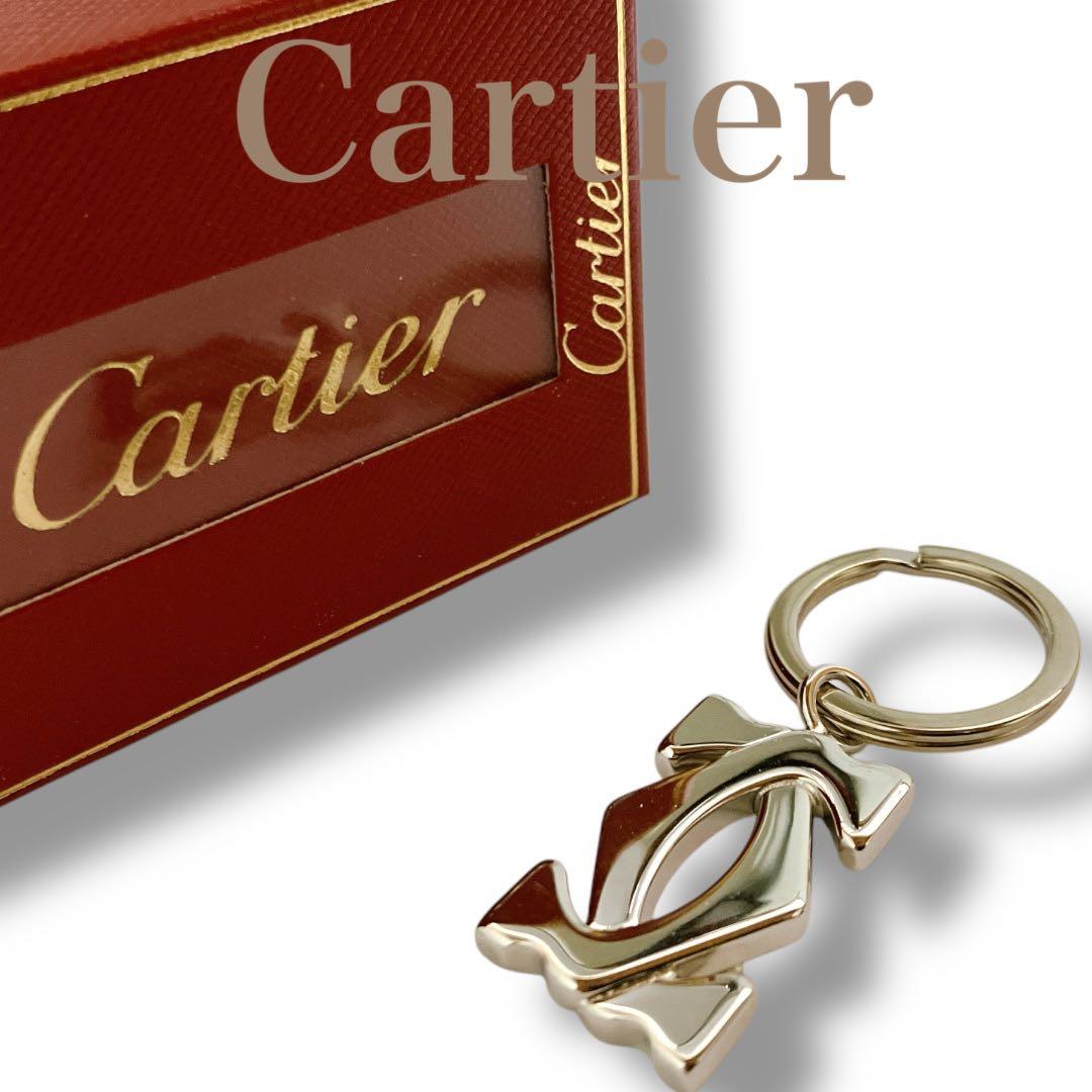 カルティエ 未使用級 スイス製 2way キーリング チャーム ペントップ箱付き