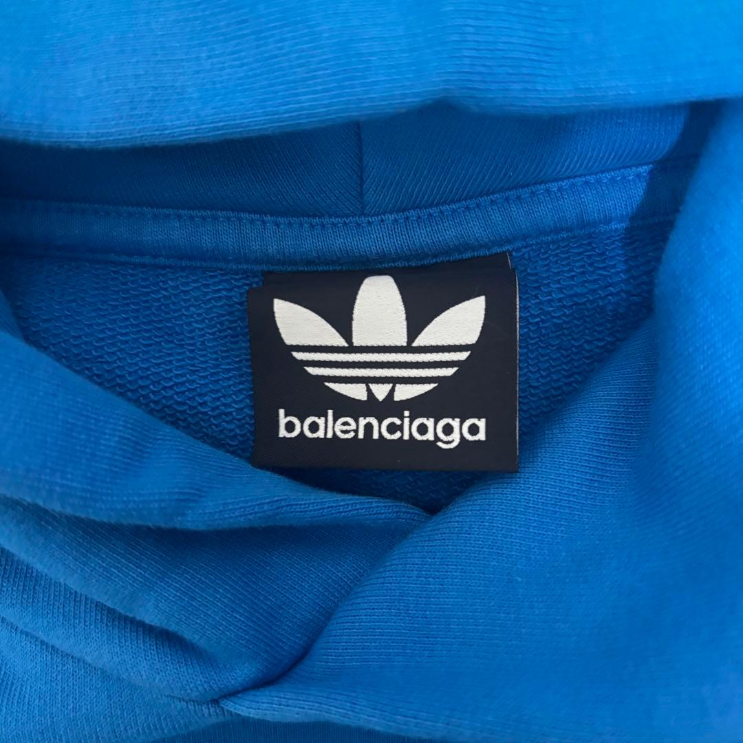 新品未使用BALENCIAGA adidas バレンシアガパーカー 青1