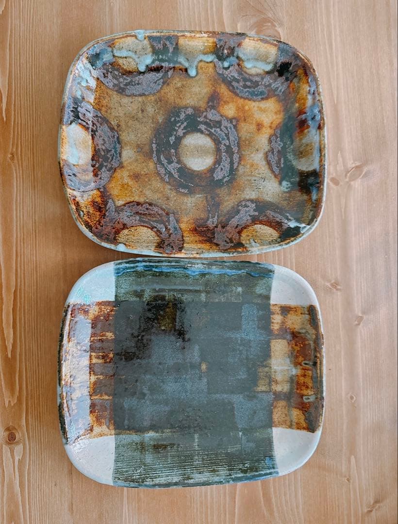 奥村陶房 四方鉄絵皿