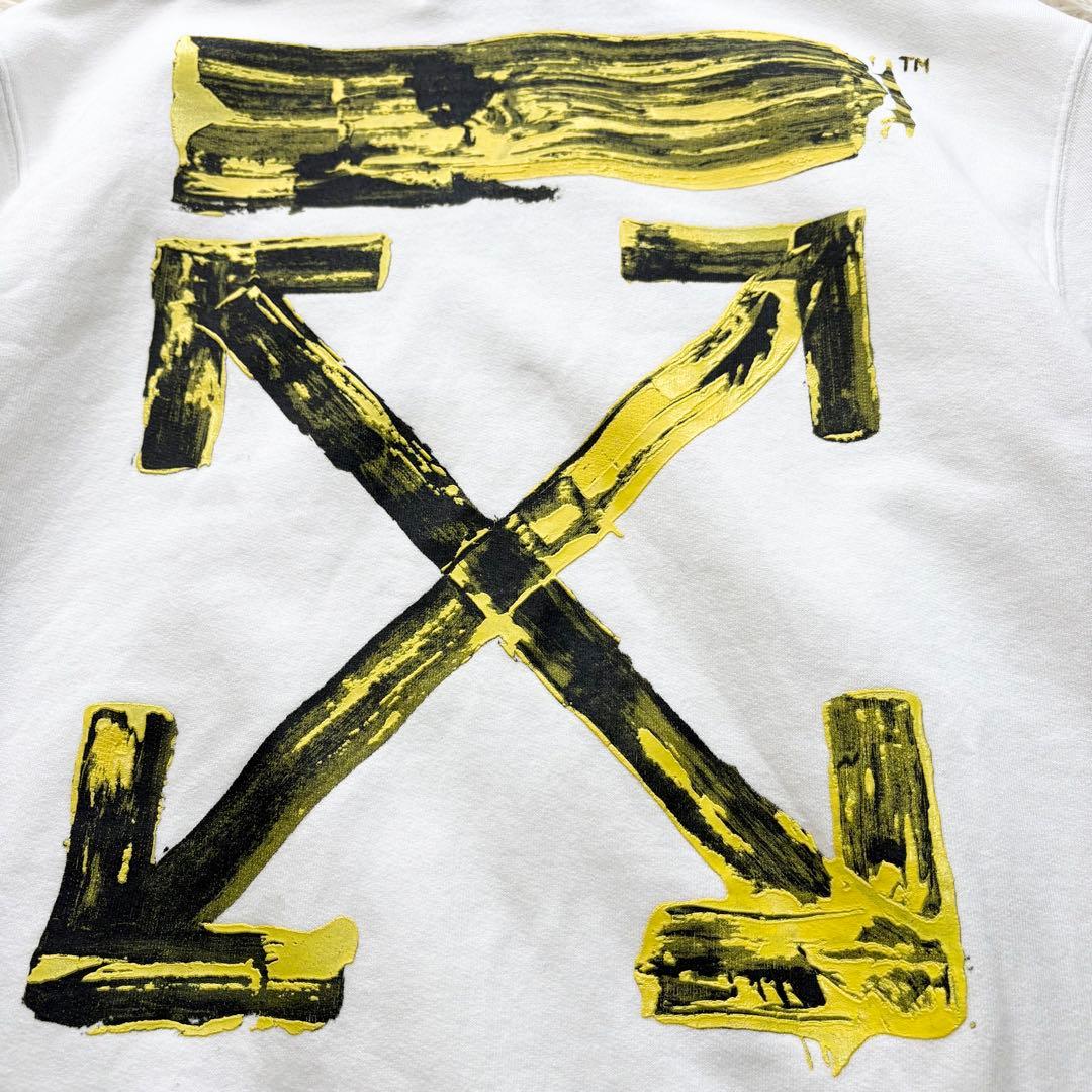 エース ✨美品✨オフホワイト　クロスアロー　パーカー　フーディ　バックロゴ