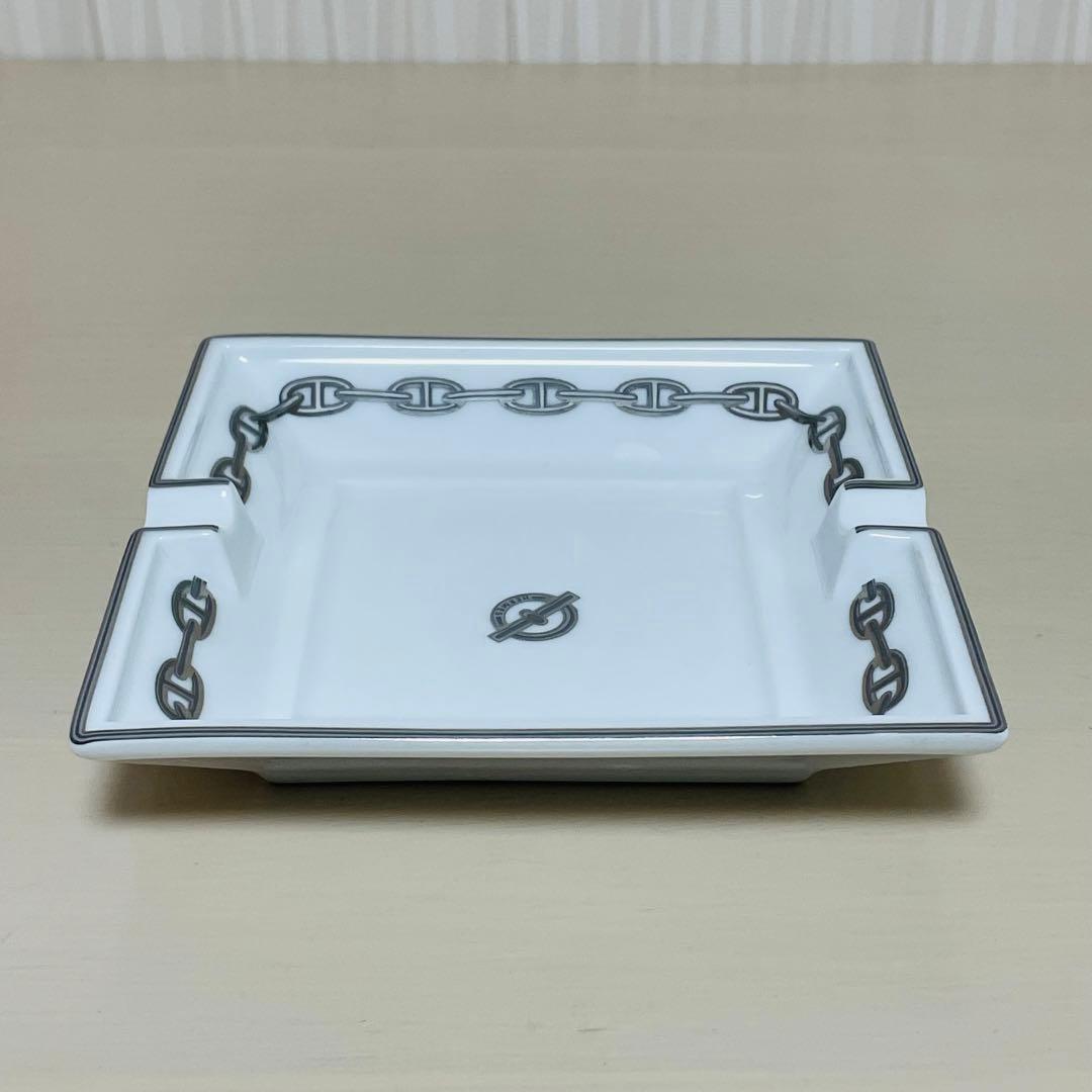 HERMES エルメス シェーヌダンクル アッシュトレイ 灰皿 シルバー