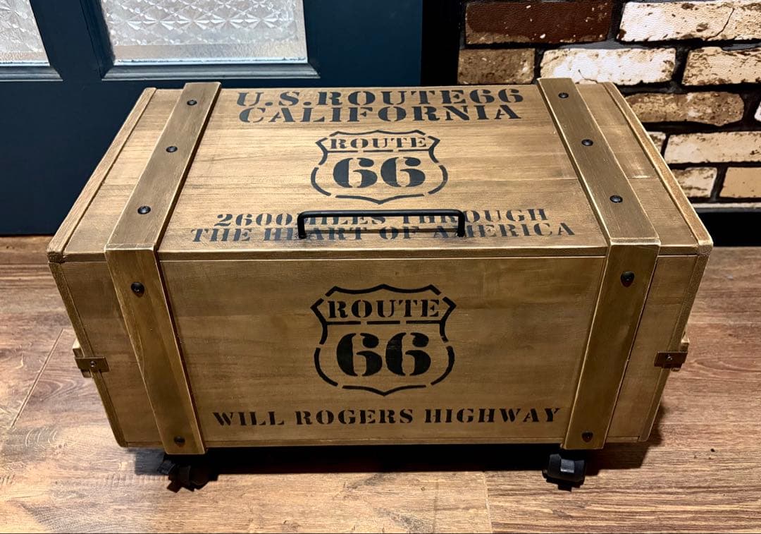 オーダー制作　男前インテリア　ROUTE66 ルート66 収納ボックス