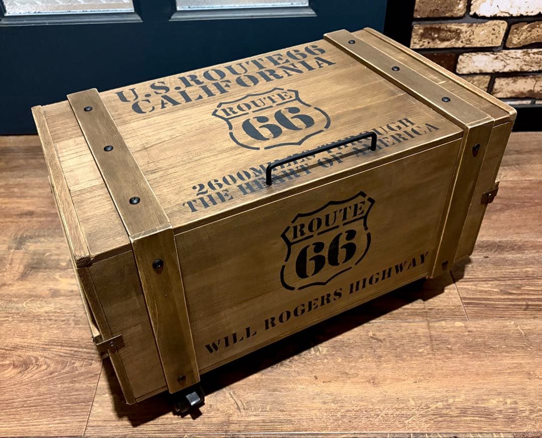 オーダー制作　男前インテリア　ROUTE66 ルート66 収納ボックス