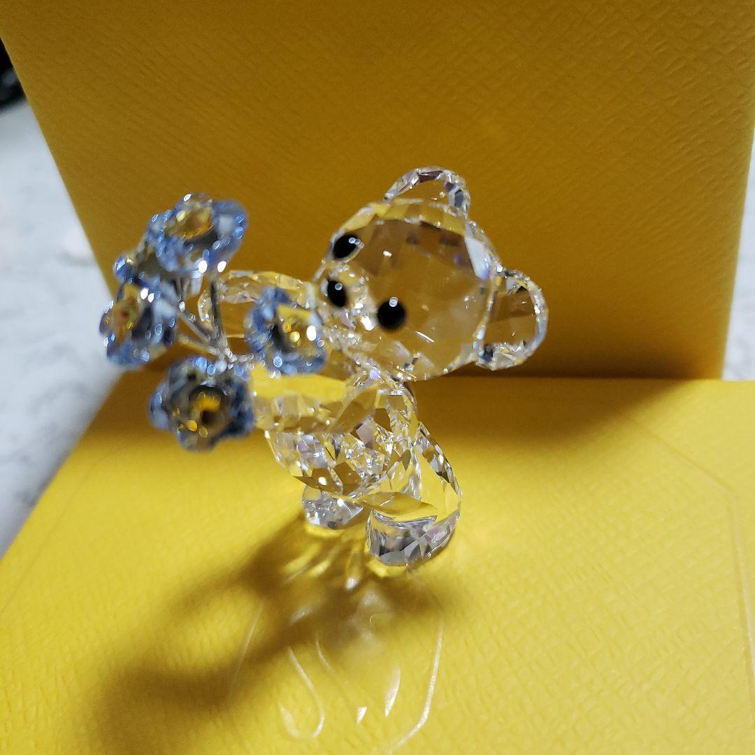 Swarovski スワロフスキー くま置物 忘れな草　テディベア　クリスベア