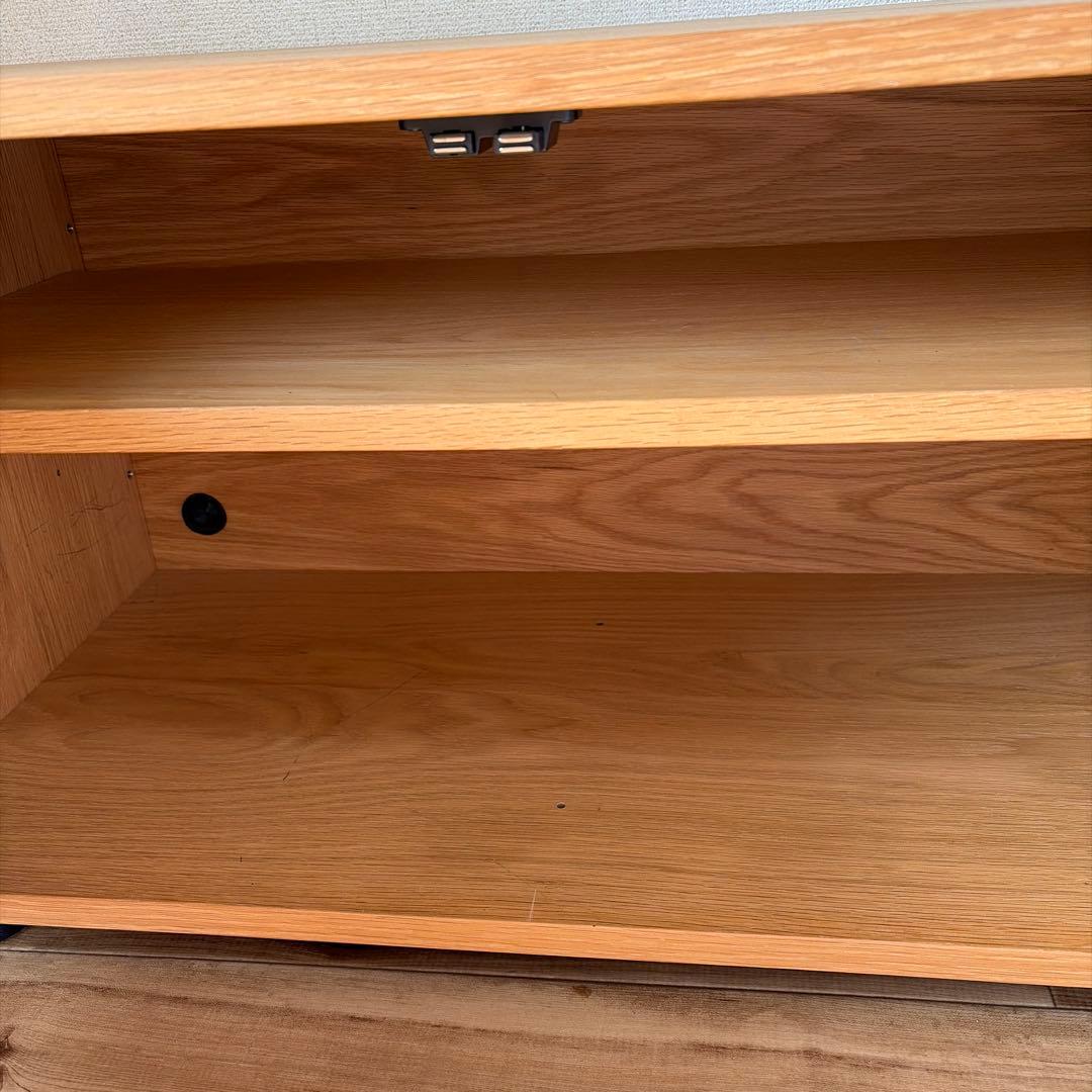 無印良品 スタッキングキャビネット テレビ台　木製扉 オーク材