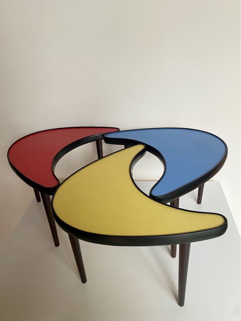 ビンテージ アンティーク 60s 70s サイドテーブル 赤 ミッドセンチュリー