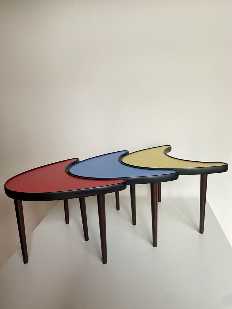 ビンテージ アンティーク 60s 70s サイドテーブル 赤 ミッドセンチュリー