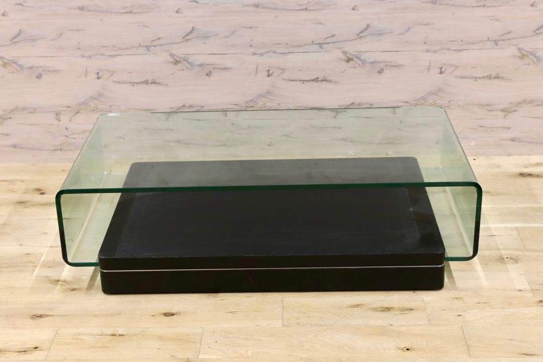 GMIK782○クリアガラス センターテーブル リビングテーブル